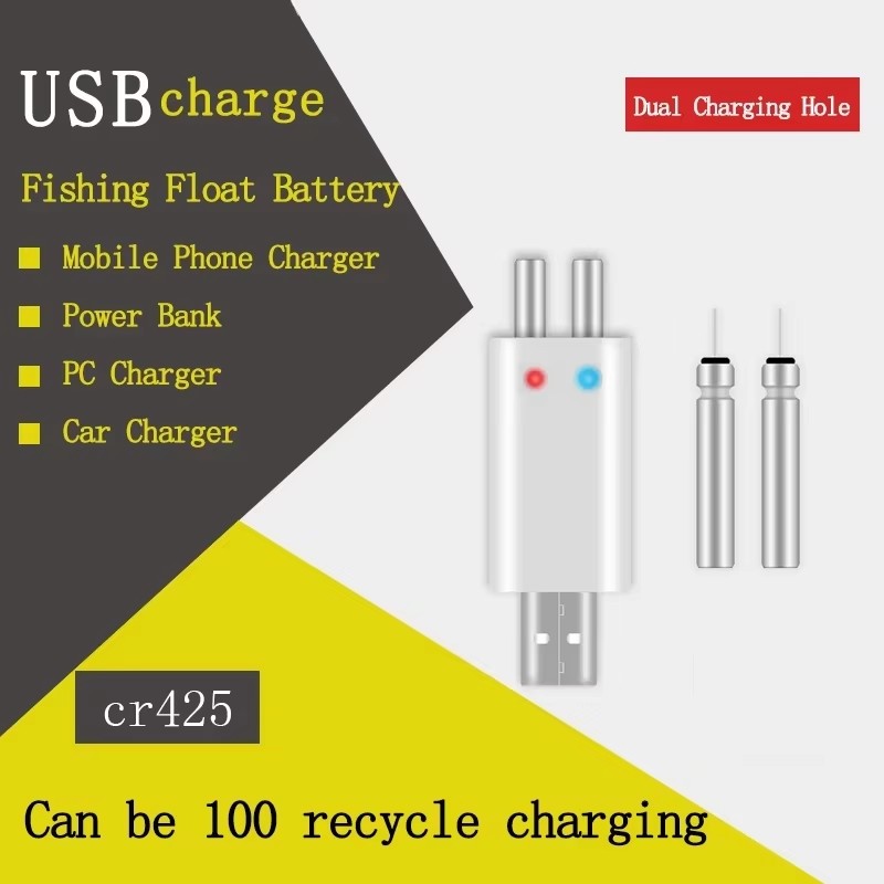 Fish Finder Charger - Bateria recarregável cr425 cr322 carregador usb