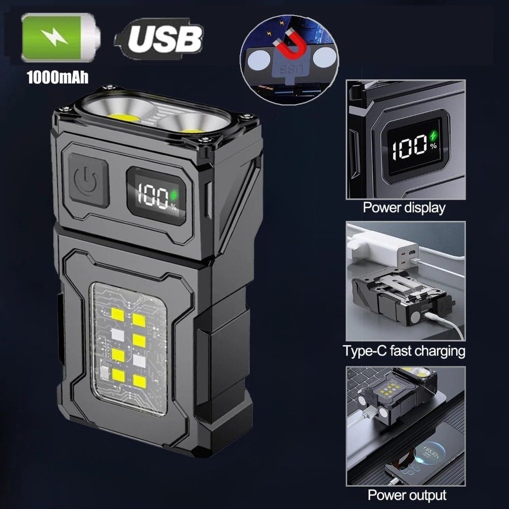Fishing Light - 180 ° Lanterna LED Rotativa Recarregável