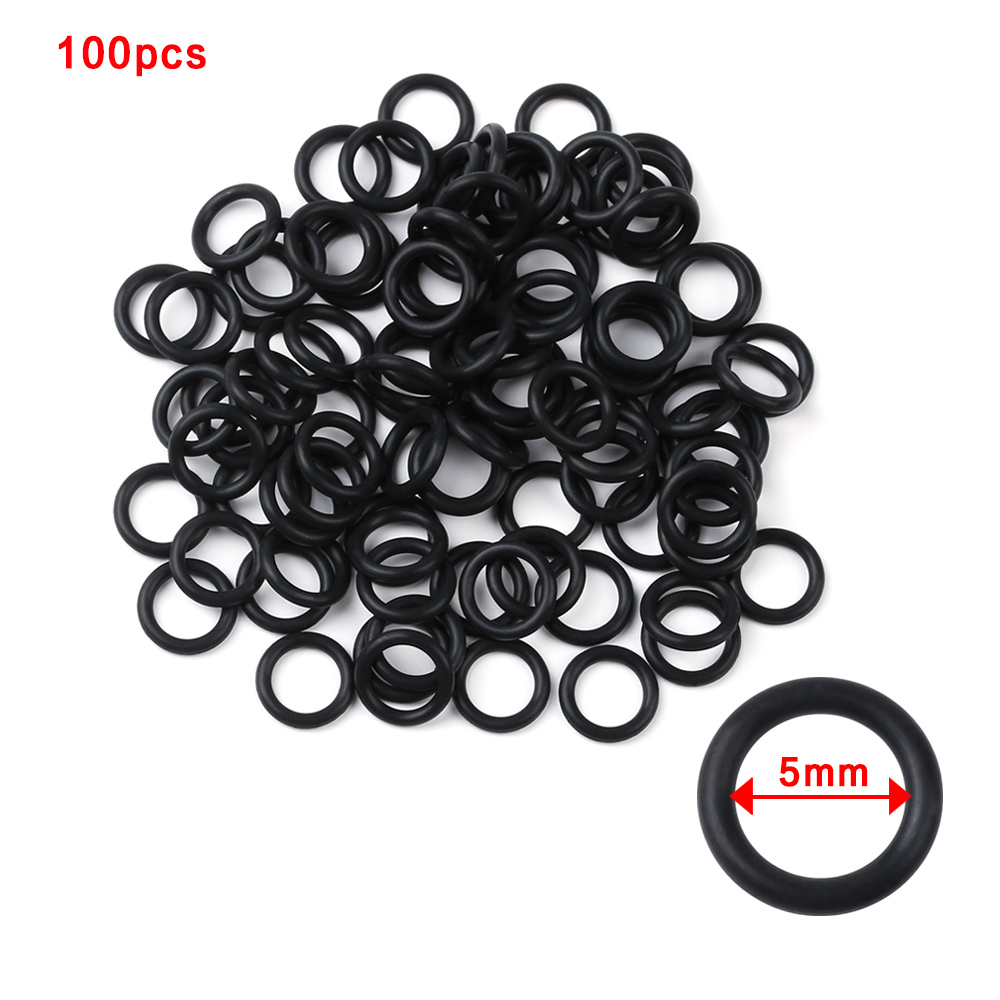 Bite Indicator - 100 PCs Preto Borracha O-Anéis da