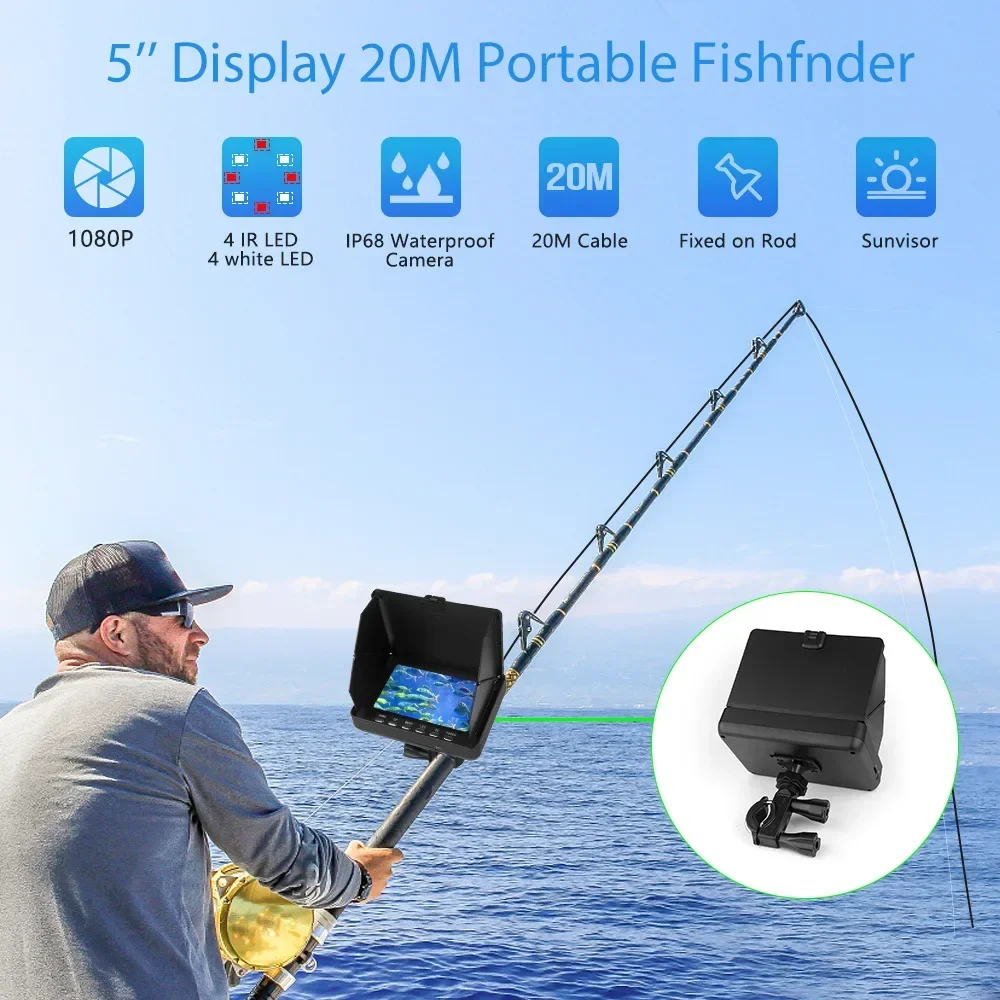 Localizador de peixes 5.0 Pole - Fish Finder Cable avaliação e preço