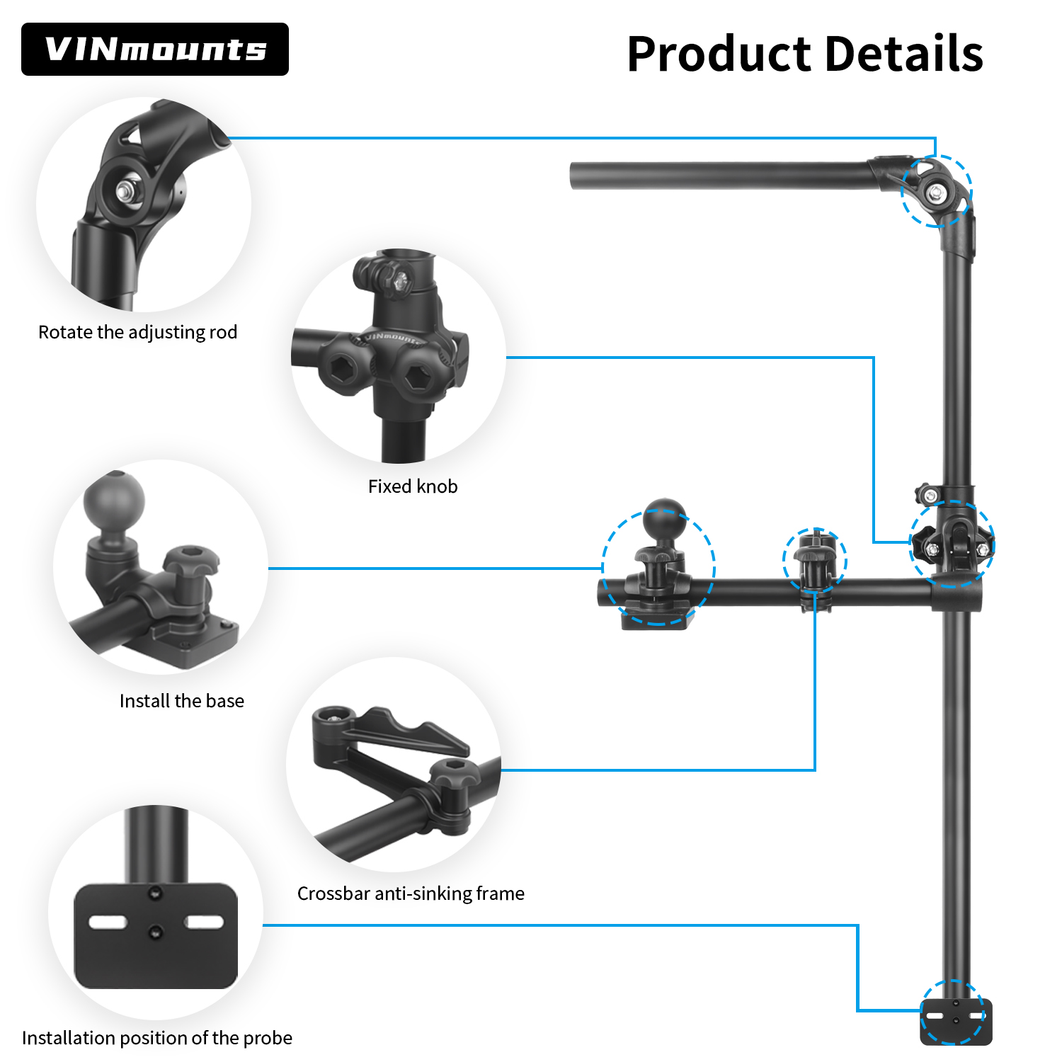 Suporte para Vara de Pesca VIN - Fish Finder Mount avaliação e preço
