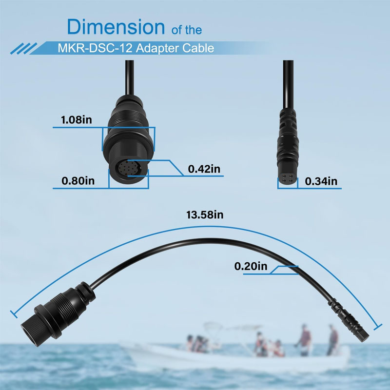 1852081 MKR-DSC-12 Cabo adapta - Fish Finder Cable avaliação e preço