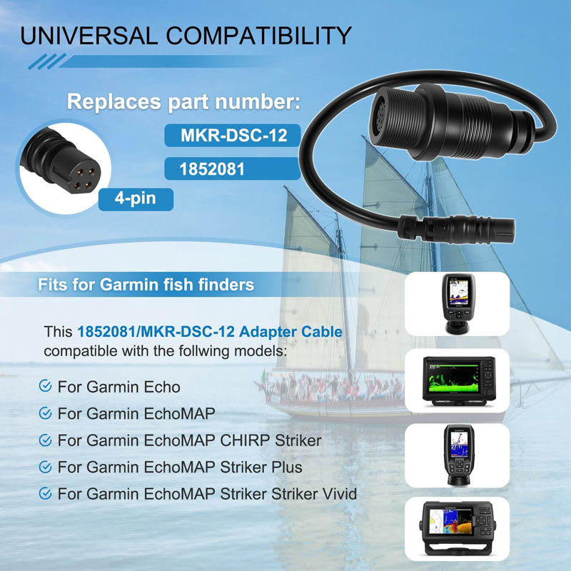 1852081 MKR-DSC-12 Cabo adapta - Fish Finder Cable avaliação e preço