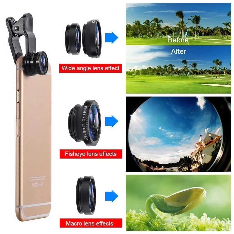 Lente Fisheye 3 em 1 para Tele - Fishing Camera avaliação e preço