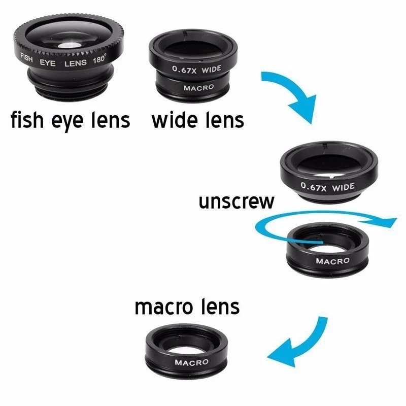 Lente Fisheye 3 em 1 para Tele - Fishing Camera avaliação e preço