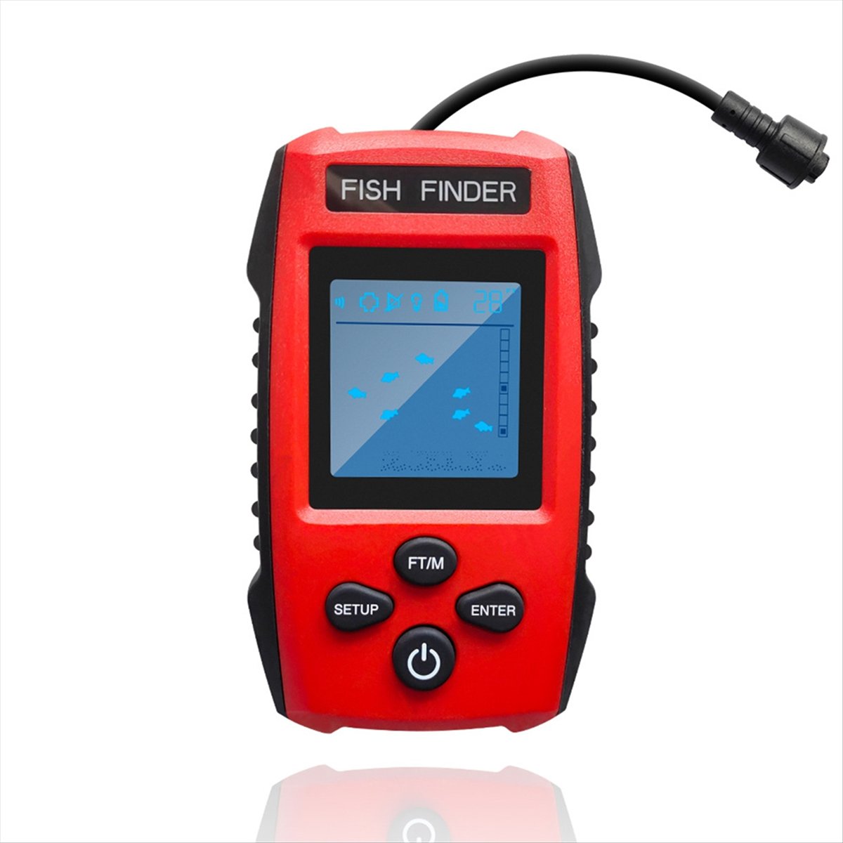 Localizador de peixes lcd colo - Fish Finder Transducer avaliação e preço